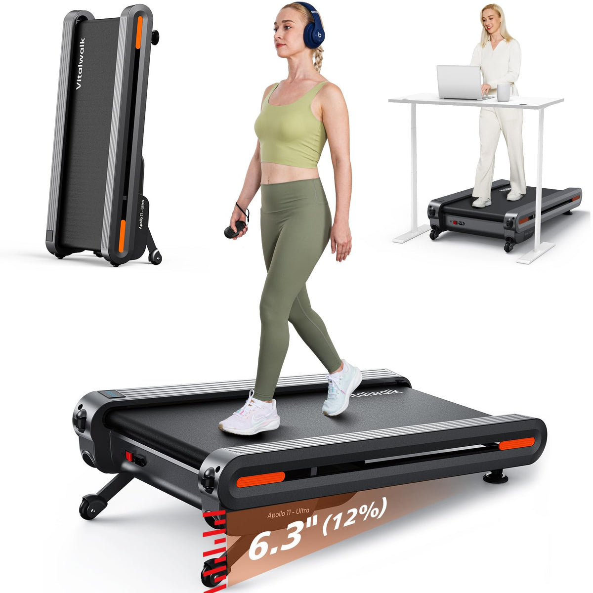 VitalWalk treadmill deck and walking belt