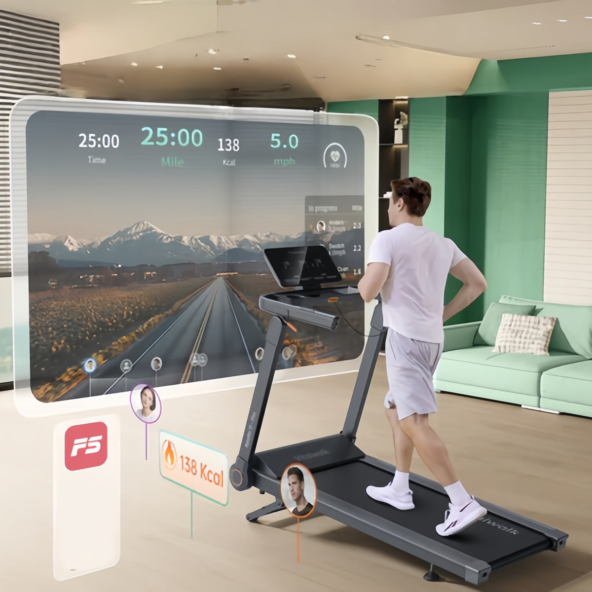 A VitalWalk Apollo 11 Series treadmill