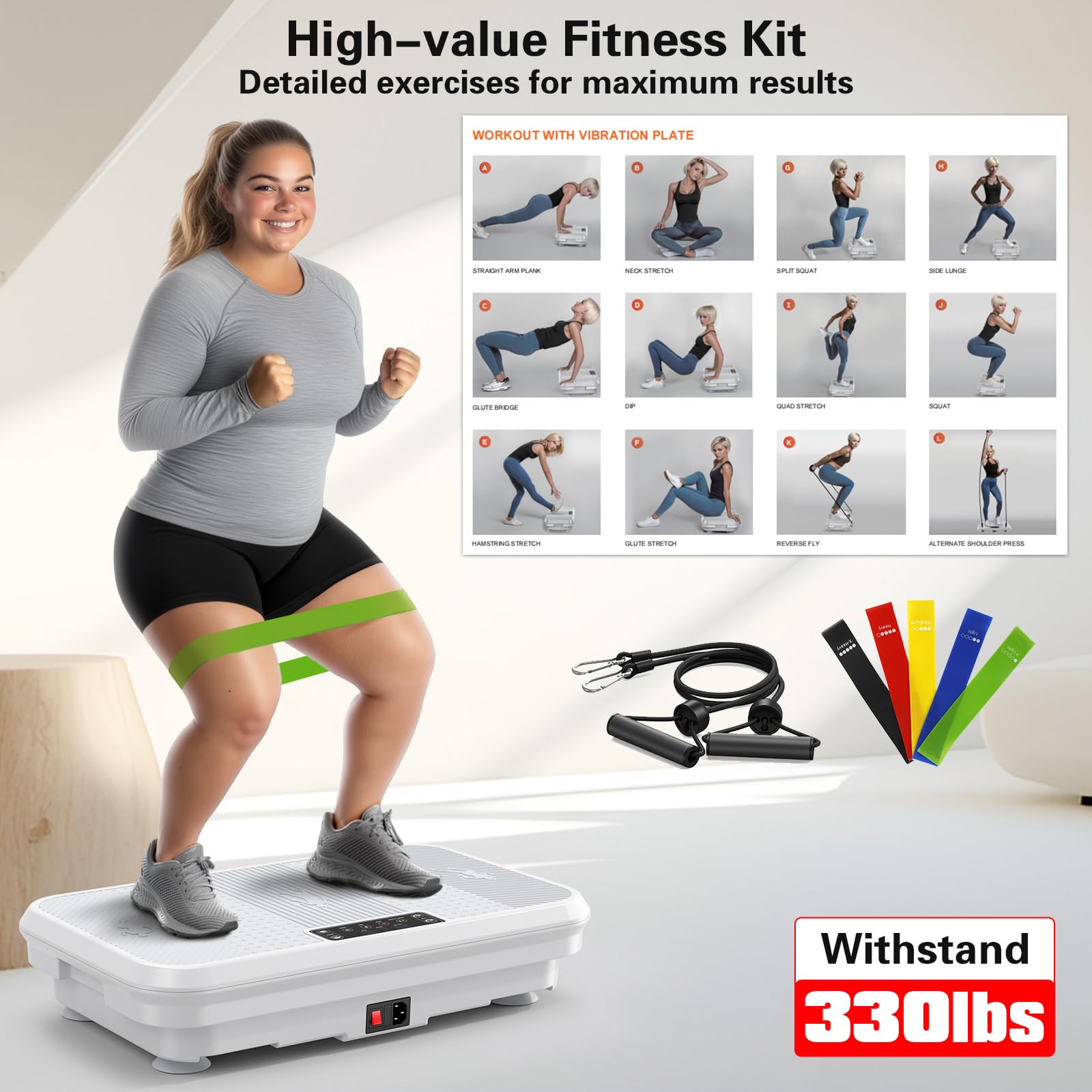 Lymphatic Drainage Vibration Vitalwalk 3D Vibration Plate Machine - 330lb Capacity, Quiet Motor For Weight Loss & Lymphatic Drainage Home Gym Quiet Vibration Board Lymphatic Drainage Vibration Vitalwalk 3D Vibration Plate Machine - 330lb Capacity, Quiet Motor For Weight Loss & Lymphatic Drainage Home Gym Quiet Vibration Board